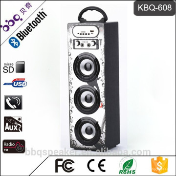 BBQ 15W 1200mAh Akku 2016 Newst Holz tragbare Kinder Karaoke Bluetooth Lautsprecher im Freien